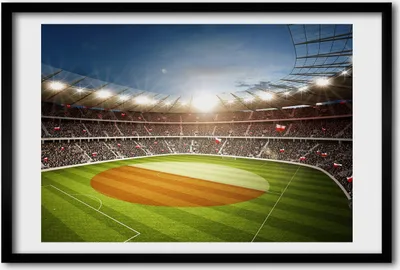 Produktbild von Bild 60x40 MDF-Rahmen, Wandkunst Stadion Polen