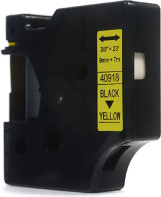 Zdjęcie produktu dla JetWorld Dymo D1 Czarny na Żółtym 9mm x 7m LM100 LM120 LM150 LM160 LM200
