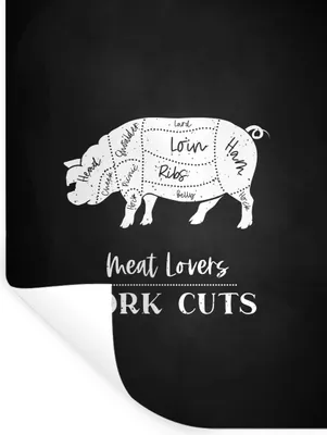 Produktbild von MuchoWow® Wandtattoo Wandsticker Wandaufkleber Schwein - Fleisch - Küche 120x160 cm Selbstklebend und Repositionierbar - Wierderverwendbar - Selbstklebend