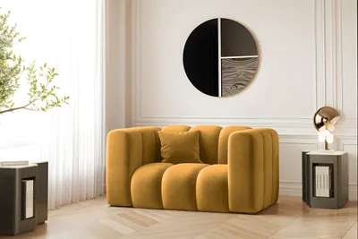 Image de Fauteuil, canapé Grand modulaire tissu Salvador jaune