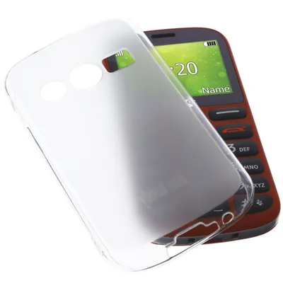 Produktbild von foto-kontor Hülle kompatibel mit Doro 1380 Schutzhülle transparent Schutz Tasche Gummi TPU Handy Handytasche Handyhülle Kantenschutz Eckenschutz Smartphone Case