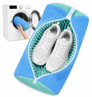 Waschbeutel für Schuhe, 360° Reißverschluss, Blau, wiederverwendbar