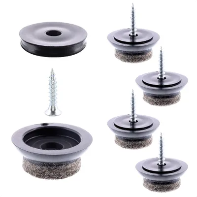 Produktbild von WAGNER QuickClick® Filzgleiter ULTRASOFT SLIM - 4x Schraube, 4x Basis Ø 14 mm & 4x Gleiter Ø 20 mm, DE Ware - 16791199