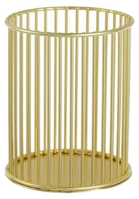 Produktbild von Goldener Metall-Stifthalter, ausgehöhlter Draht, multifunktionale Aufbewahrung für Stifte und Make-up-Pinsel, Organizer für Schreibtisch, Zuhause, Büro und Schule