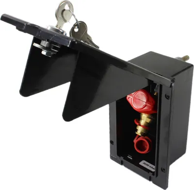 Immagine prodotto di MPK presa gas Presa di corrente per esterno sportello camper caravan caravan con serratura nero rettangolare