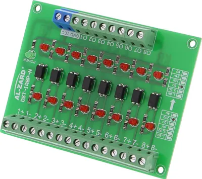 Produktbild von Optokoppler NPN 8-Kanal Modul - DST-1R8P-N Spannung: 5V zu 24V