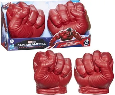 Image de Poings fracassants de Red Hulk, jouet de déguisement, Marvel Avengers Captain America: Brave New World, des 5 ans
