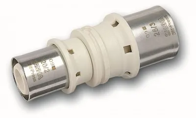 Zdjęcie produktu dla Złączka redukcyjna Aluverbund Pressfitting SANHA PPSU, rozmiar 26 x 3 - 16 x 2, wielokonturowa, certyfikowana DVGW