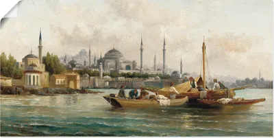 Produktbild von ARTland Poster Handelsschiffe vor Hagia Sophia Größe: 40x20 cm