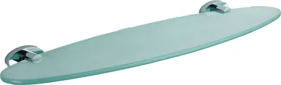 Produktbild von RONDOLUX Wandregal rund aus satiniertem Glas mit verchromter Messinghalterung