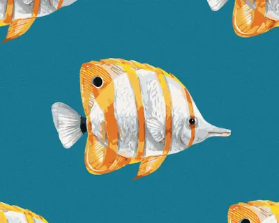 Produktbild von Zuty - Malen nach Zahlen - EXOTISCHE FISCHE, 40x50 cm, mit Keilrahmen (bereits gespannt)