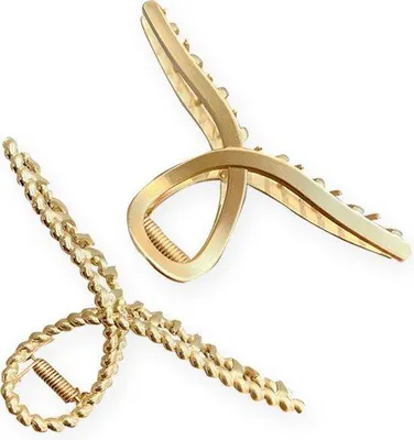 Image de Lot de 2 pinces à cheveux pour femmes - Grande pince à cheveux - Pinces - Noir