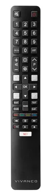 Zdjęcie produktu dla ViVanco™VNREMOTETCL, TV, Podczerwień, Naciśnij przyciski, Czarny