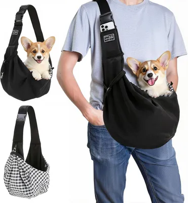 Image de Sac de transport pour chiens, réglable, jusqu'à 7,5 kg, avec sangle de sécurité, pour petits chiens