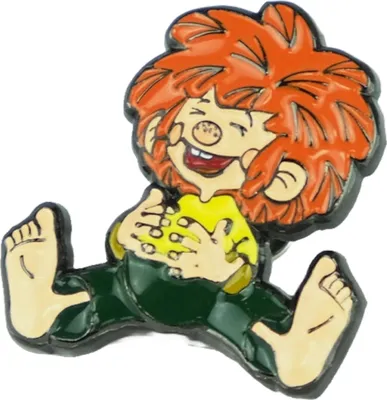 A cartoon character pin.