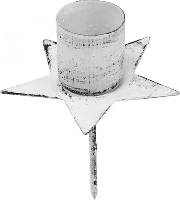 Produktbild von Festlicher Kerzenstecker Sternform für Advent und Tischdeko, 4 Stück