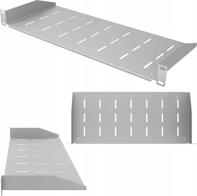 Zdjęcie produktu dla Półka Rack 19" 1U 200 mm Półka Do Szafy Rack Eco Stała Szara Stalflex