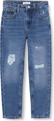 Produktbild von name it - NKFROSE DNMATANDO 2648 HW MOM PANT NOOS - Medium Blue Denim - 140