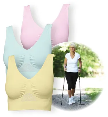 Produktbild von SMART TEX® Sport BH-Set 'Sporty' 3tlg. pastell Gr. XL