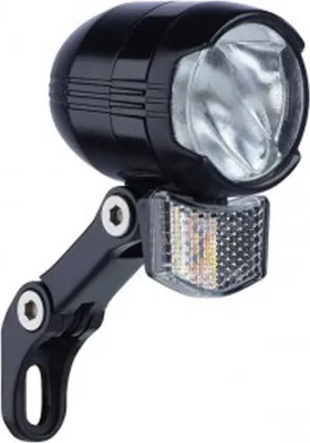 Produktbild von Büchel Dynamo-Scheinwerfer 'Shiny 80', LED, mit Halter, ca.80 Lux, Standlicht, schwarz