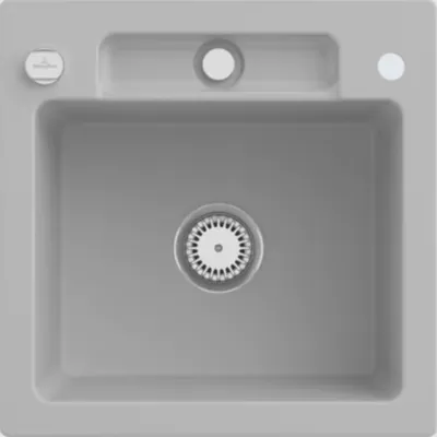 Produktbild von Villeroy & Boch Keramikspüle 334502SM, Siluet 50 S Einbauspüle - inkl.