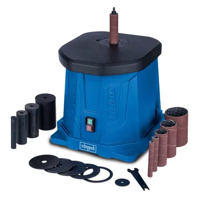 Produktbild von Scheppach Oszillierender Spindelschleifer OSM100 | 450W Leistung | Osz.-Hub 16 mm | inkl. 6x Schleifhülsen | Spindel-Ø 12,7mm | Drehzahl 2000 min-1