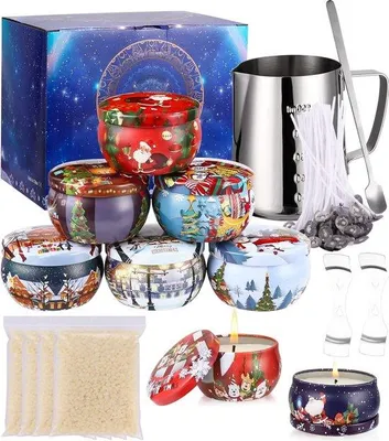 Produktbild von Famanu Kerzenmacher-Set DIY Kerzenhandwerk - Sojawachs, Dochte, Essenzen, Farbstoffe