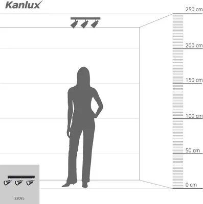 Produktbild von Kanlux S.A. 33095, GU10, IP20, Schwarz