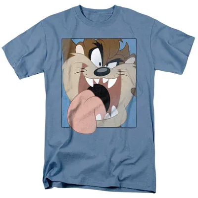 Image de T-shirt Looney Tunes, modèle unie pour hommes/femmes, référence TV36726 (taille 3XL), couleur bleu Carolina