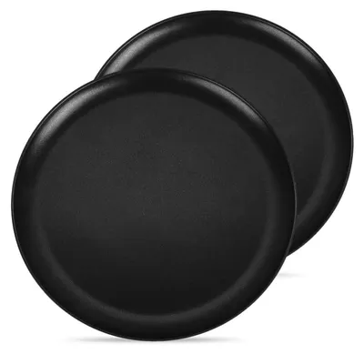 Zdjęcie produktu dla Dwie blachy do pizzy, stal nierdzewna, 30 cm, czarne, okrągłe, z powłoką nieprzywierającą