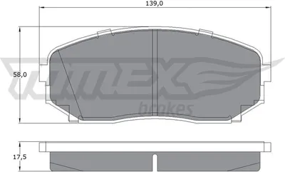 Produktbild von TOMEX brakes Bremsbeläge Satz Vorne Bremsklötze für MAZDA MPV II (LW) TX 17-42