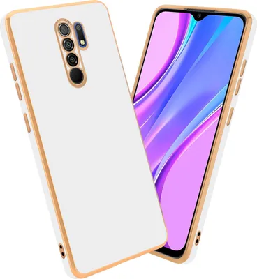 Produktbild von Cadorabo Schutzhülle für Xiaomi RedMi 9 Hülle in Weiß Handyhülle TPU Silikon Kameraschutz Etui Case