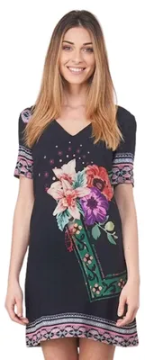 Produktbild von Desigual Damen Barta Mini gemustertes Kleid S