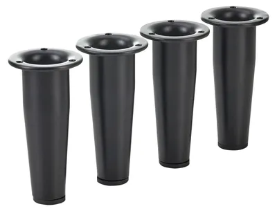 Produktbild von SOTECH Möbelfuß FOX-TROT 100 mm schwarz matt – Sockelfuß Stahl (4 Stück)