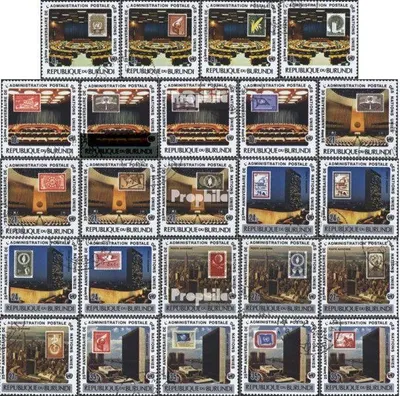 Produktbild von Briefmarken Burundi 1977 Mi 1399A-1422A (kompl.Ausg.) gestempelt 25 J. Postverwaltung der UNO