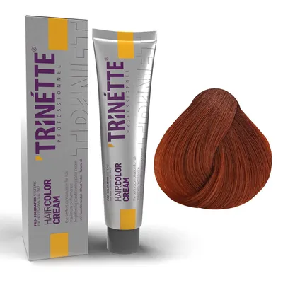 Produktbild von Trinette No 6.44 Intensives Dunkelbraun Kupfer Permanente Haarfarbe Creme 100 ml – Natürliche Farbtöne, Intensive Deckkraft, Langanhaltende Farbe