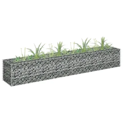 Image de Vidaxl Gabion -Pflanzer erhöht 180 x 30 x 30 cm galvanisé Stahl