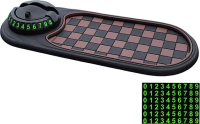 Obrázek produktu pro ASKSA Držák mobilního telefonu do auta 3 v 1 s parkovací deskou a protiskluzovou podložkou, otočný o 360° pro iPhone, Galaxy, Mate atd., hnědý