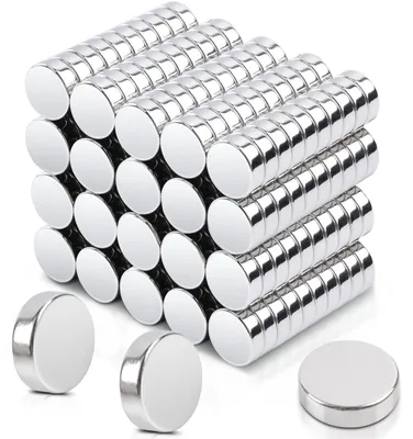 Produktbild von 180 Mini-Magnete, stark, 10 x 2 mm, Neodym-Magnete, extra stark, kleine runde Magnete für Magnettafeln, Kühlschränke, Whiteboards, Fotos, Pinnwände, Büro