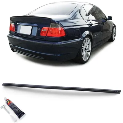 Produktbild von Heckspoiler Spoilerlippe schwarz glänzend mit ABE für BMW 3er E46 Limo 1998-2005