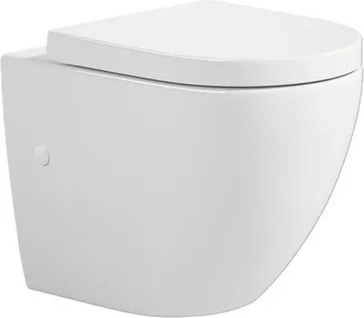 Produktbild von Wand-WC Set Cozy Tiefspüler ohne Spülrand weiß glänzend mit WC-Sitz 1271857