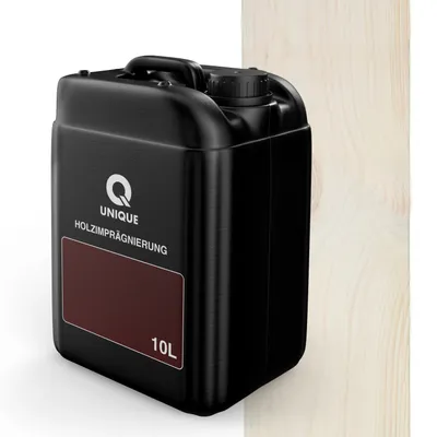 Produktbild von Q UNIQUE Holzimprägnierung Weiß 10 L Holzschutz 2 In 1 Grundierung Mit Schutz Farbimprägnierung Imprägniermittel Innen & Außen