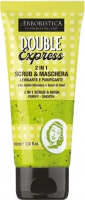 Productafbeelding van L'Erboristica Double Express Peelingsmasker, reinigend en verzachtend, 2-in-1, 100 ml
