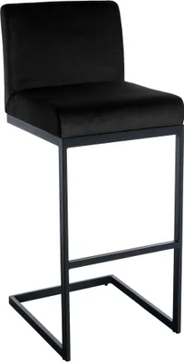 Immagine prodotto di Sedia da bar Hopewell B - velluto, struttura nera - nera
