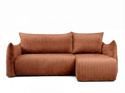 Produktbild von Ecksofa Floti mini, für das Wohnzimmer, mit Schlaffunktion, Stoff Tilia, ziegelrot (52)