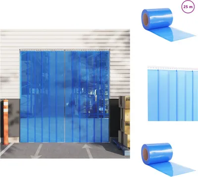 Produktbild von vidaXL Türvorhang Blau 300x2,6 mm 25 m PVC -  Vorhänge & Gardinen