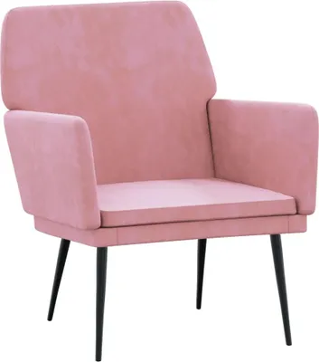 Image de vidaXL Fauteuil rose 62x79x79 cm velours