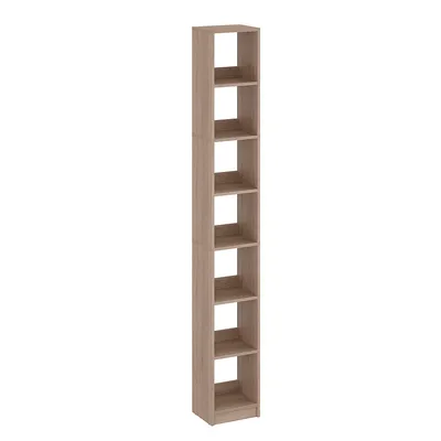 Produktbild von KOMTO Bücherregal Sonoma Eiche – Schmales Regal 20 cm Breit mit 3 Fächern, Standregal für Bücher und Deko | LAKO 96,9 x 20 x 24 cm