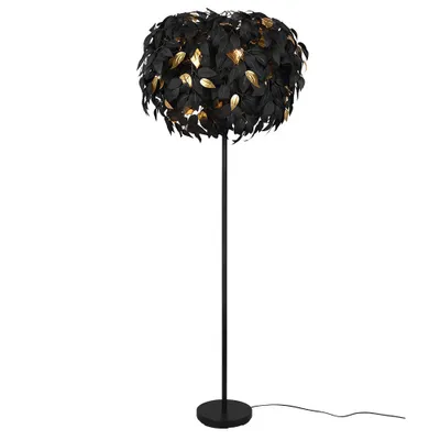 Produktbild von RGB LED Stehlampe, dimmbar, Metall, schwarz gold, H 180 cm