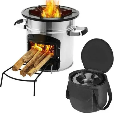 Obrázok produktu pre Drevený varič Luxe Rocket na kempovanie a outdoorové aktivity